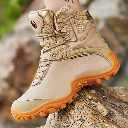 Cow Leather Men Winter Hiking Boots For Women Outdoor Waterproof Treeking Snow Shoes Climbing Mountain Hunting Walking Sneakers