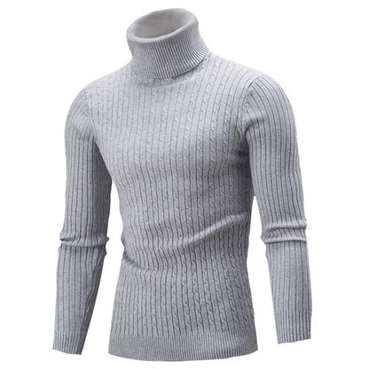 2025 Winter Men Warm Turtleneck Sweater Mens Rollneck Warm Knitted Sweater Keep Warm Men  Casual  Jumper Knit Woolen Sweater