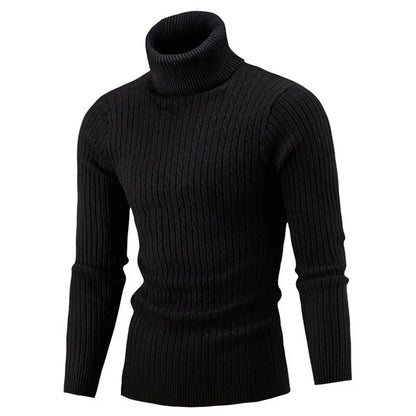 2025 Winter Men Warm Turtleneck Sweater Mens Rollneck Warm Knitted Sweater Keep Warm Men  Casual  Jumper Knit Woolen Sweater
