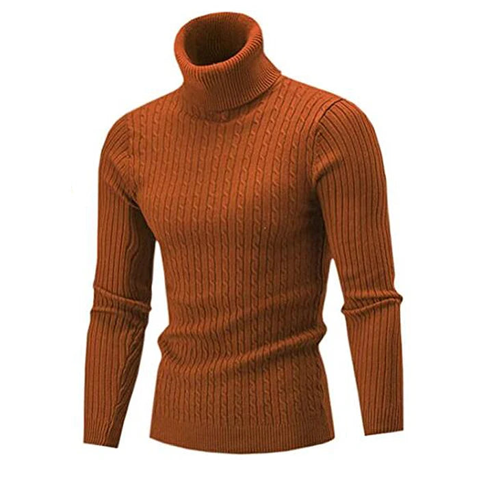2025 Winter Men Warm Turtleneck Sweater Mens Rollneck Warm Knitted Sweater Keep Warm Men  Casual  Jumper Knit Woolen Sweater
