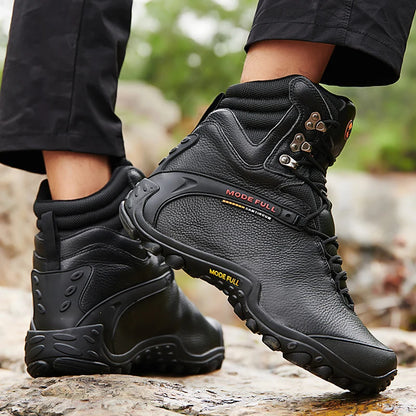 Cow Leather Men Winter Hiking Boots For Women Outdoor Waterproof Treeking Snow Shoes Climbing Mountain Hunting Walking Sneakers