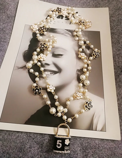 Women  Long Pearls  Sweater Chain  Necklace Accessory  For Party Jewelry