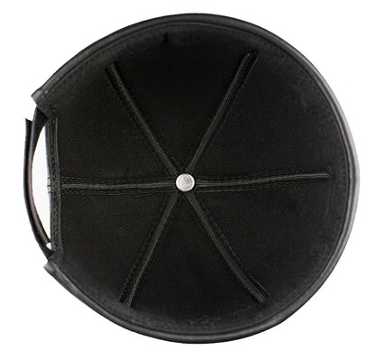 Real Leather Retro Hat Casual Landlord Chinese-Style Hat Genuine Leather Cap Thin Round Caps Fashion Winter Autumn Luxury Hats