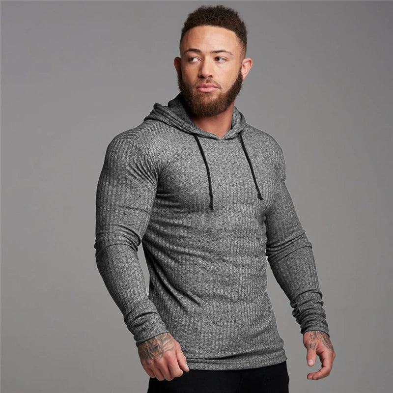 Winter Fashion Warm Hooded Sweaters Men Turtleneck Mens Sweaters Slim Fit Pullover Men Classic Sweter Man Knitwear Pull Homme