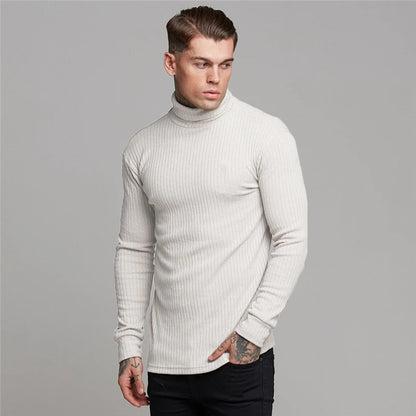 Winter Fashion Warm Hooded Sweaters Men Turtleneck Mens Sweaters Slim Fit Pullover Men Classic Sweter Man Knitwear Pull Homme