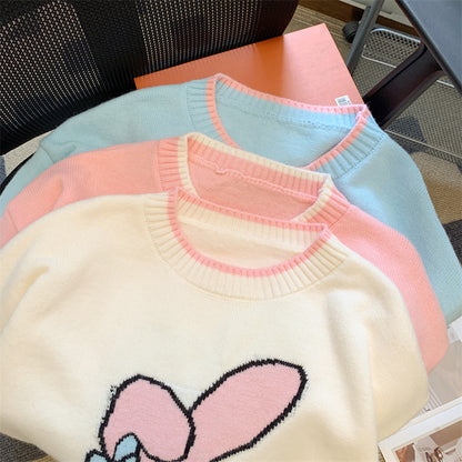 Hot Kawaii Sanrios My Melody Autumn Winter Sweaters for Girls Sweet and Cute Loose Sweatshirts for Couples Casual Versatile Tops