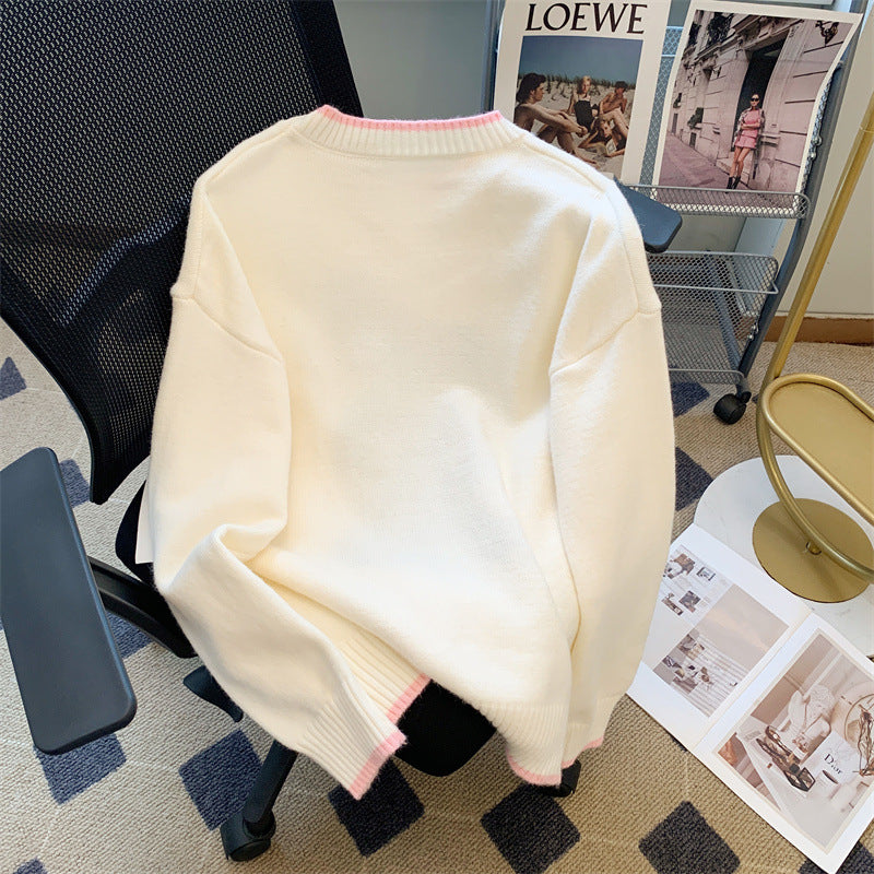 Hot Kawaii Sanrios My Melody Autumn Winter Sweaters for Girls Sweet and Cute Loose Sweatshirts for Couples Casual Versatile Tops