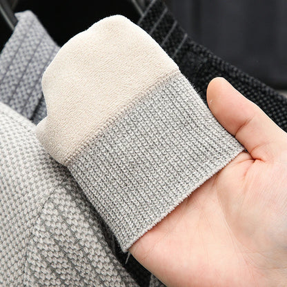 Winter vacation two sweaters men's polo shirt with a collar and long sleeves, thick and warm base shirt