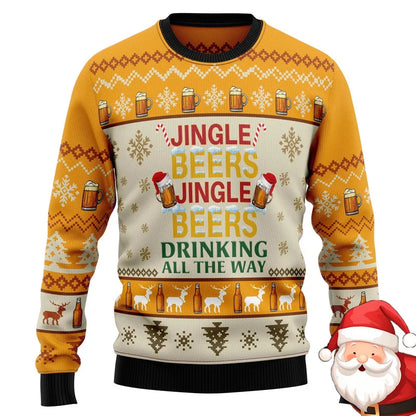 Christmas Family Party Ugly Beer Sweater For Men Funny Fashion O-neck Pullover Sweatshirt Merry Christmas Trend Design Sweaters