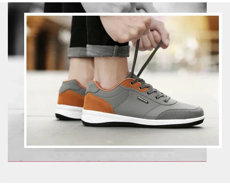 Leather Men Shoes Sneakers Trend Casual Shoe Comfortable Breathable Leisure Male Sneakers Non-slip Footwear Men Sports Shoes