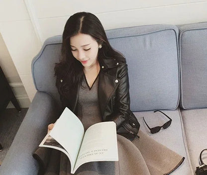 Coats Woman Spring Autumn Leather Jacket for Women New Products Korean Reviews Clothes High Quality Pretty Style Cheap Deals