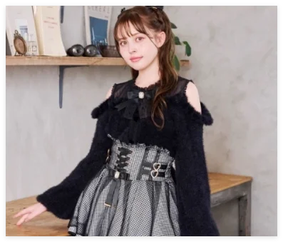 Sweet Lolita Winter Clothes Women Off Shoulder Sweater Pullover Student Elegant Long Sleeve Knitwear Bow Lace Waist Slim Sweater