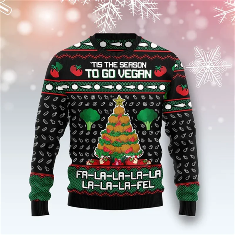 Funny 3D Christmas Swaeter Gift Santa Claus Patterned Ugly Sweater Jerseys And Sweaters Blouses For Men Women Pullover Hoodie