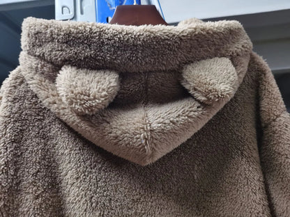 Winter Pullover Sweater Women Tops Boho Cap Cut Warm Casual Long Sleeve Pull Female Solid Hooded Sweaters Pullovers