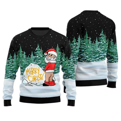 Merry Christmas Funny Ugly Sweater Men Women Festival Clothes Pullover Top Crewneck Xmas 3d Printed Dance Santa Claus Sweaters