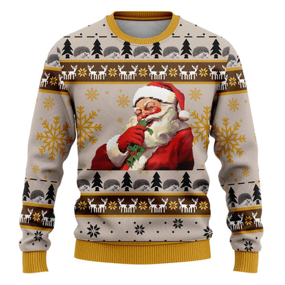 Santa Claus Ugly Christmas Sweater Merry Christmas Lovers Womens Sweaters Crewneck Sweatshirt Unisex Mens Sweater Funny Gifts
