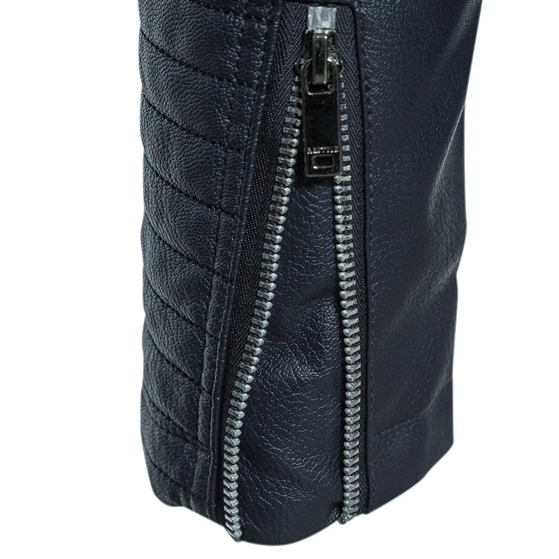 2023 New American Leather Coat Men's, Leather Jacket Men's Motorcycle Retro Tactical Top, Waterproof Coat