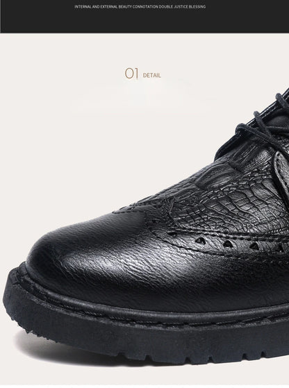 Leather Shoes for Men Luxury High Quality Brogue Shoes comfortable Soft Sole Men's Casual Shoes Lace Up Men Business Dress Shoe