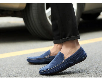 Suede Leather Man Loafers Luxury 2022 Casual Shoes For Men Boat Shoes Handmade Men Slipon Driving Shoes Male Moccasins Zapatos