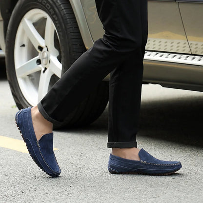 Suede Leather Man Loafers Luxury 2022 Casual Shoes For Men Boat Shoes Handmade Men Slipon Driving Shoes Male Moccasins Zapatos