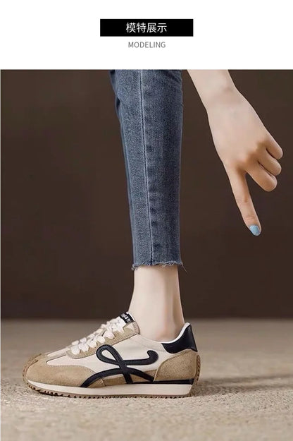 Designer High-quality Women's Leather Waffle Casual Sports German Training Forrest Gump Sneakers Ins Fashion Luxury