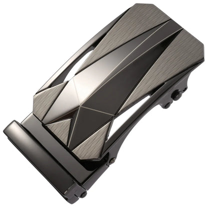 Men's Belt Buckle Accessories Business Ratchet Automatic Alloy Metal Buckle For 3.5cm Width Leather Belt Strap No Holes