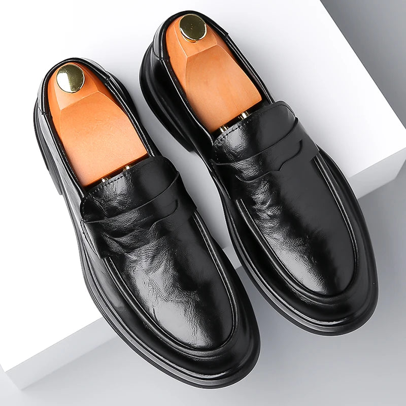High Quality Fashionable Loafers Leather Men Business Formal Casual Leather Shoes Spring Men Soft and Comfortable Leather Shoes