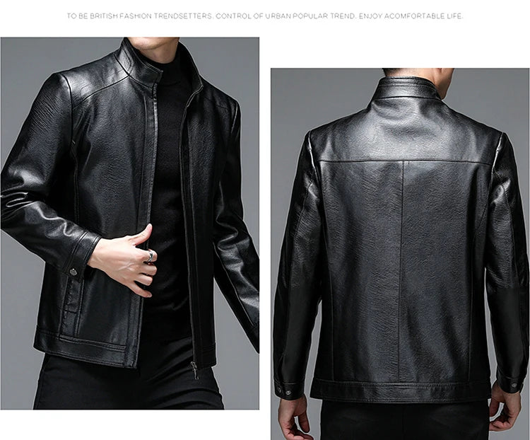 Genuine Leather Jacket Men Clothing Spring Goatskin Jackets for Man Business Casual Thin Coats Jaqueta Masculina Couro Legitimo