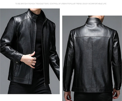 Genuine Leather Jacket Men Clothing Spring Goatskin Jackets for Man Business Casual Thin Coats Jaqueta Masculina Couro Legitimo