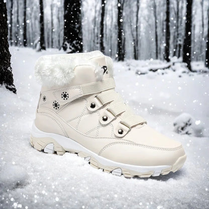Womens Winter Boots Warm Fur Lined Snow Boots Comfortable Ankle Booties Outdoor Hiking Boots for Women