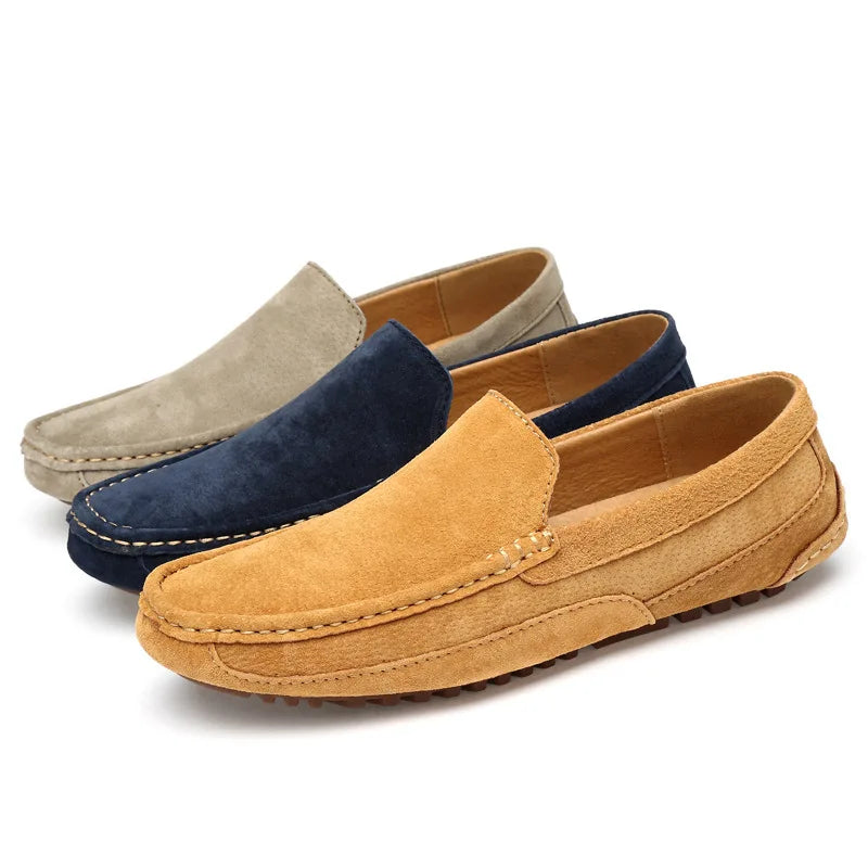 Suede Leather Man Loafers Luxury 2022 Casual Shoes For Men Boat Shoes Handmade Men Slipon Driving Shoes Male Moccasins Zapatos