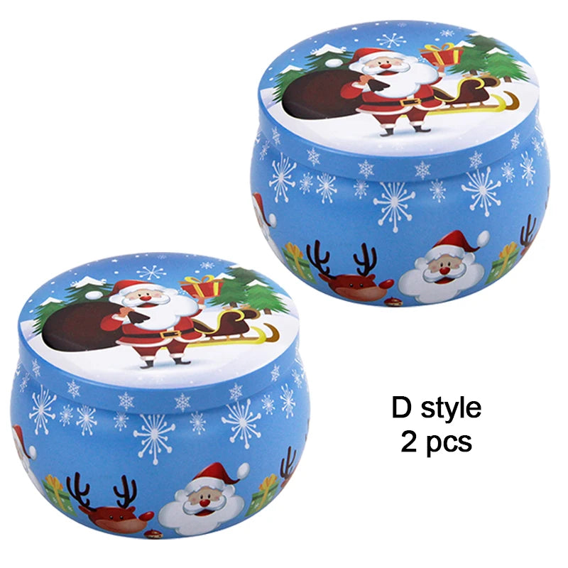 Christmas Candy Box Chocolate Sweets Aromatherapy Candle Jars DIY Ornaments Childrens Christmas Gifts 2023 New Year Decoration