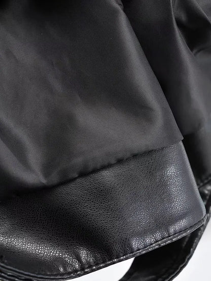 Fashion Brand Coat PU Leather Jacket Women Colorful Print Graffiti Soft Punk Coats Slim Locomotive Cropped Jacket Leather Top 1