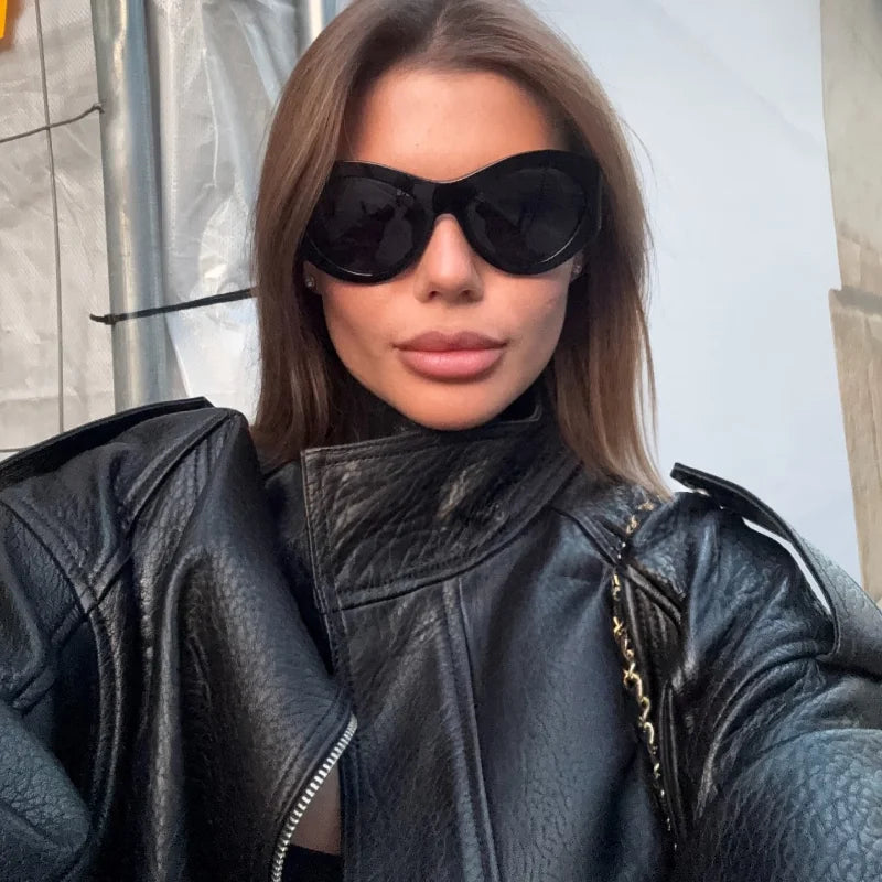 Chic Fashion Pu Leather Jackets Loose Female Short Outerwear Trend Casual High-quality Coats Vintage Motorcycle Fall Street Wear