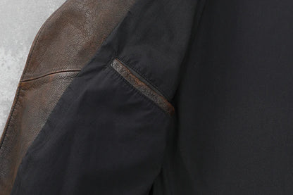 Cowhide Leather Coat Men's Retro Distressed Motorcycle Cycling Clothing Trendy Youth LapeSpring and Autumn Coat