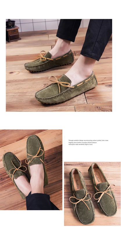 2023 Leather Men Casual Shoes Luxury Brand comfortable Slip on Formal Loafers Men Moccasins Italian Soft Male Driving Shoes
