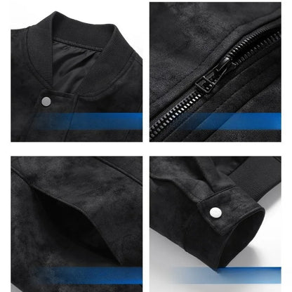 Mens Leather Jacket Suede Coats Waterproof Soft Shell Windbreaker Streetwear Moto Autumn Winter Jacket Men Clothing Mens Jacket