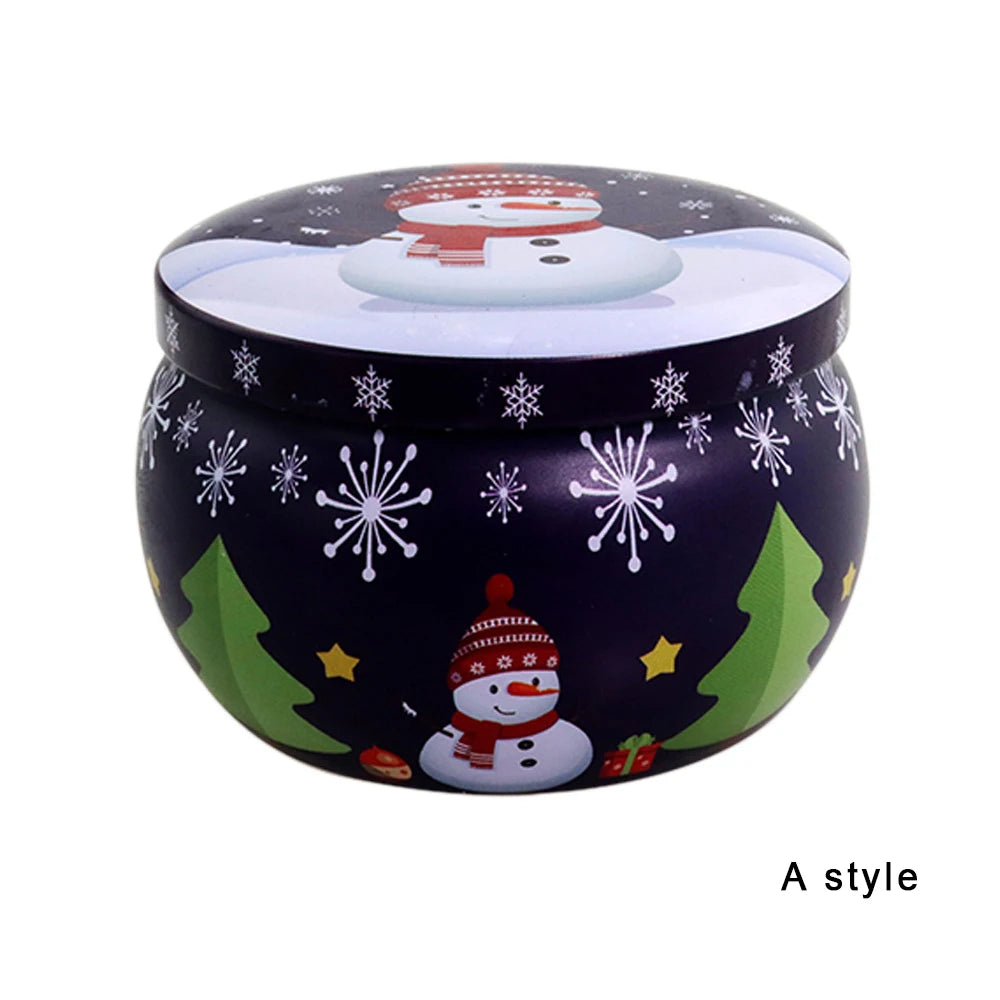 Christmas Candy Box Chocolate Sweets Aromatherapy Candle Jars DIY Ornaments Childrens Christmas Gifts 2023 New Year Decoration