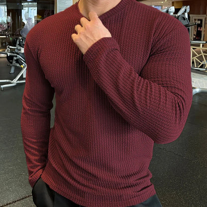 2025 European and American Sweaters for Men in Autumn and Winter New Fashion Knitted Long-sleeved Top Knitted