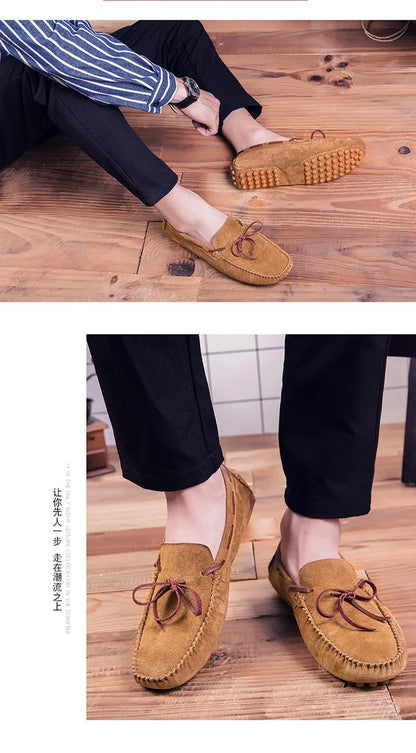 2023 Leather Men Casual Shoes Luxury Brand comfortable Slip on Formal Loafers Men Moccasins Italian Soft Male Driving Shoes