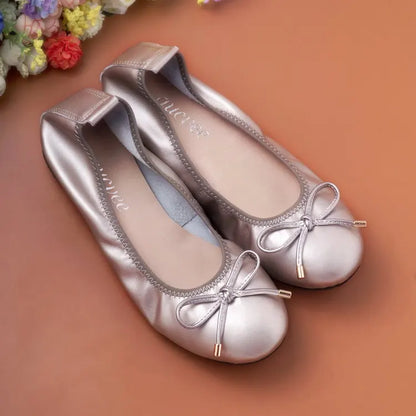 2024 Women Leather Breathable Ladies Comfortable Ballet Flats Driving Shoe Fashion Slip on Shallow Loafers Office Flat Boat Shoe