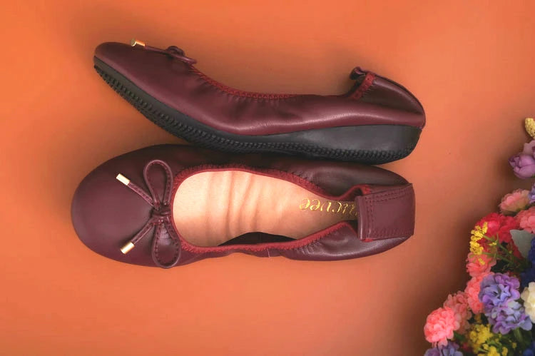 2024 Women Leather Breathable Ladies Comfortable Ballet Flats Driving Shoe Fashion Slip on Shallow Loafers Office Flat Boat Shoe