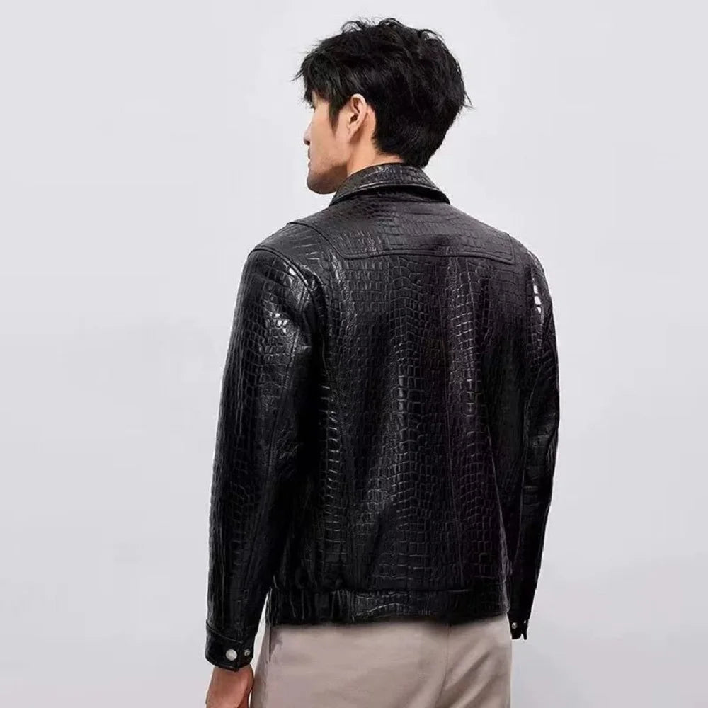 2025 new arrival high quality natural Genuine Leather coat men,male Cow leather jackets  PDD72