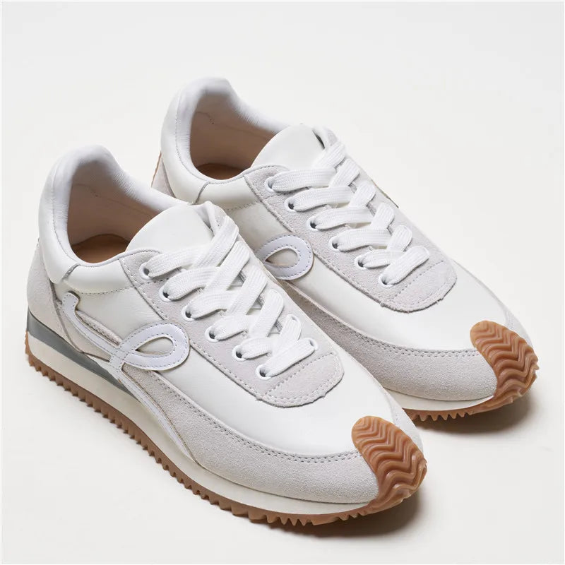 Designer High-quality Women's Leather Waffle Casual Sports German Training Forrest Gump Sneakers Ins Fashion Luxury