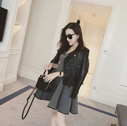 Coats Woman Spring Autumn Leather Jacket for Women New Products Korean Reviews Clothes High Quality Pretty Style Cheap Deals