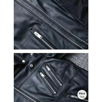 Men's Leather Jacket Fashionable Casual Coat Motorcycle Style Regular Cut Chinese Brand Stock AE New Autumn Winter Collection