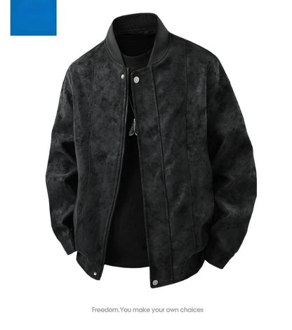 Mens Leather Jacket Suede Coats Waterproof Soft Shell Windbreaker Streetwear Moto Autumn Winter Jacket Men Clothing Mens Jacket