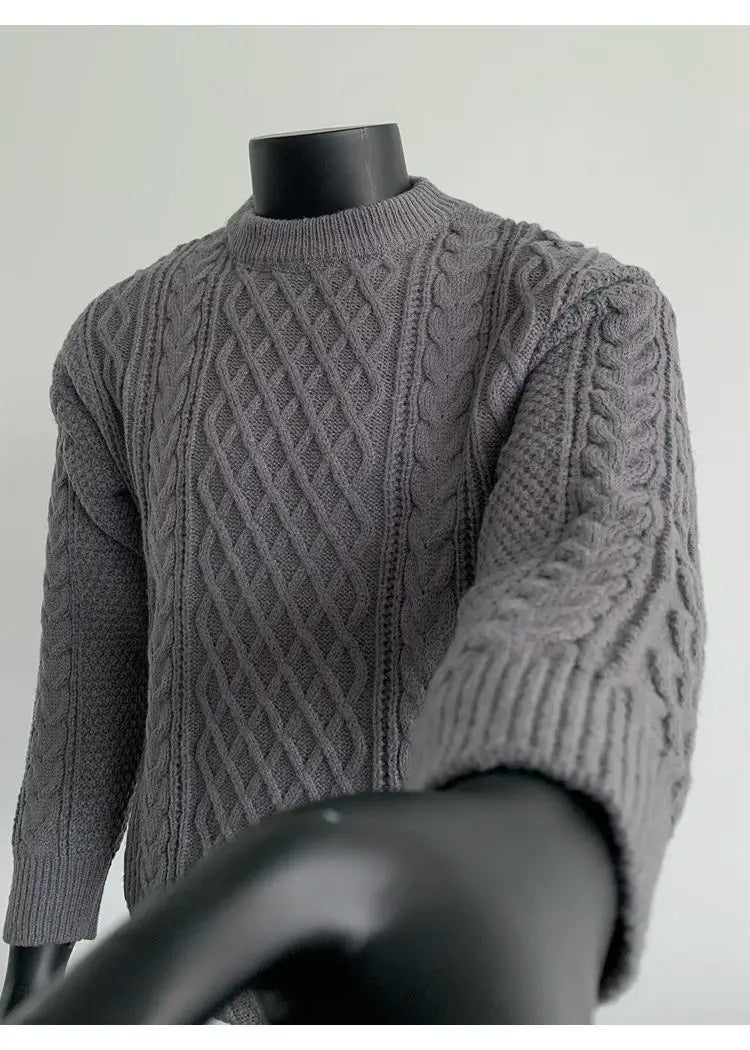 Cozy Winter Jumper Unisex Oversized Christmas Sweater Men Women Soft Casual Knit Pullover Long Sleeve Top for Cold Weather M-3XL