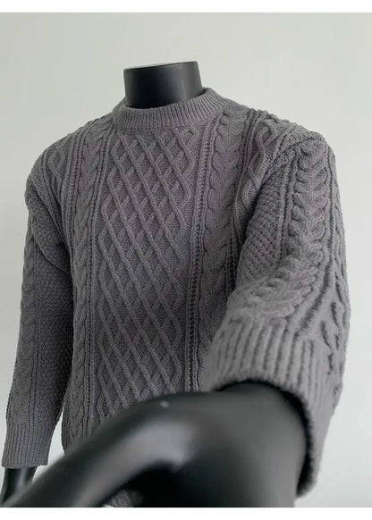 Cozy Winter Jumper Unisex Oversized Christmas Sweater Men Women Soft Casual Knit Pullover Long Sleeve Top for Cold Weather M-3XL