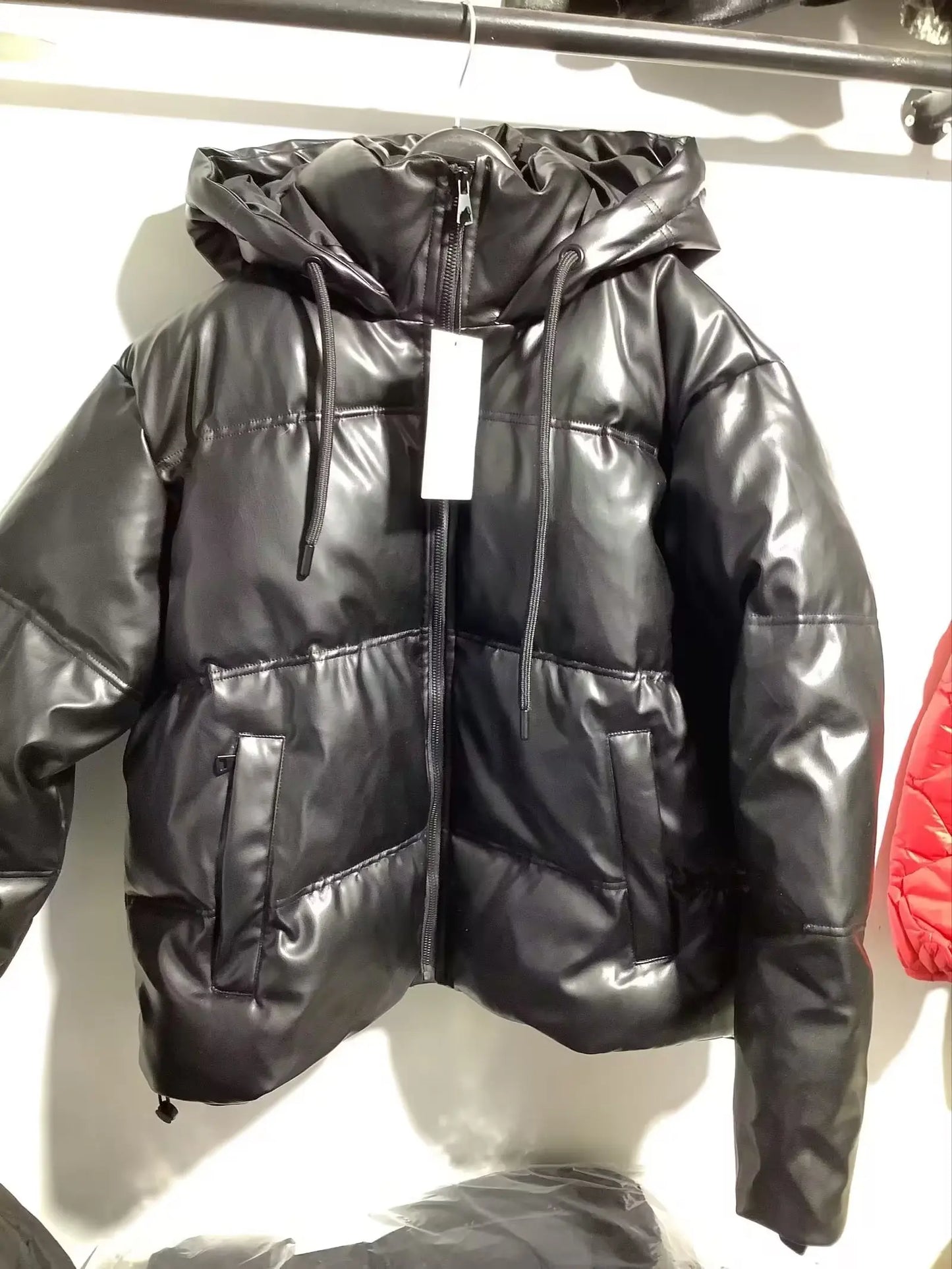 Winter Women's Cold Coat Winter Jackets For Women 2023 Warm Leather PU Parkas Winter Coat Promotion Female Outerwear